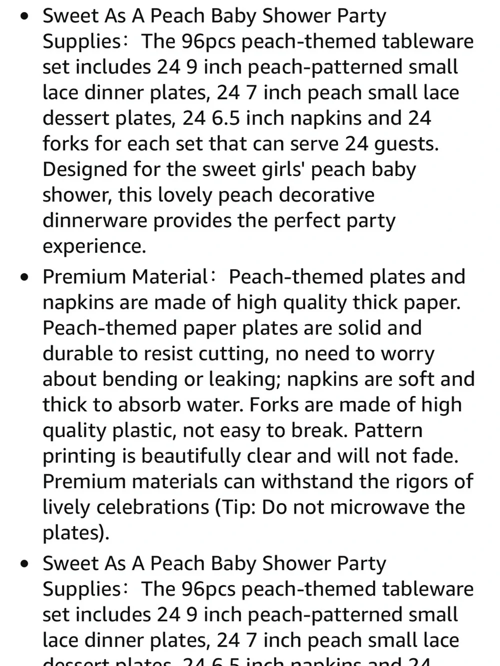 N/A decorative peach